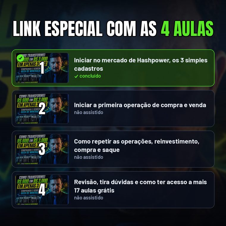 Link especial com as 4 aulas